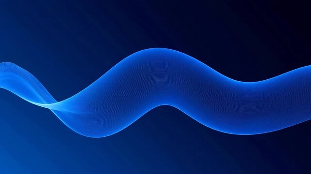 BlueWaveformonDeepBlueGradientBackground