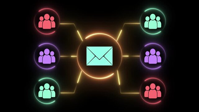 Email security solution concept on the transparent background. Automated secure mail scanning system and data protection. Motion graphics of security idea. 4k video animation.