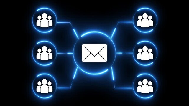 Email security solution concept on the transparent background. Automated secure mail scanning system and data protection. Motion graphics of security idea. 4k video animation.