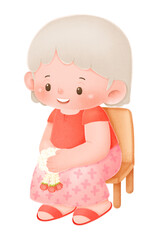 Fototapeta premium Elder people Songkran festival