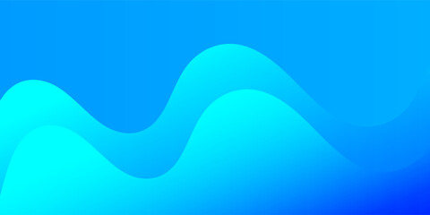 Obraz premium Vibrant abstract background with flowing blue and cyan liquid waves. This dynamic digital wallpaper features smooth gradients and organic shapes, perfect for modern tech and water-themed designs. 