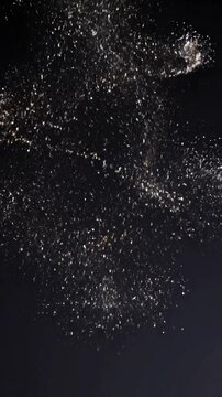 Clean Galactic Flow Smooth, continuous motion of ultra-fine silver and soft blue glitter, forming graceful, interconnected light streams like distant nebulae, with a pristine aesthetic.