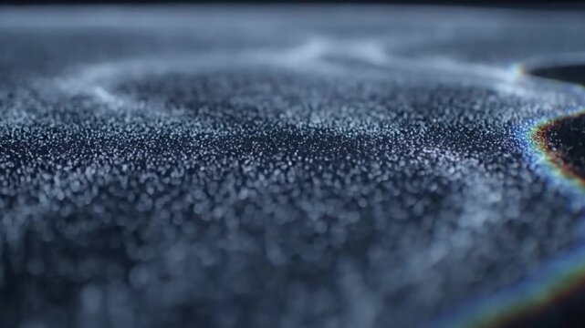 Shimmering Particle Flow glow lake with edge diffraction ? gentle motion; royalty-free look; no banners or text; no faces; no trademarks scene 1 Abstract cinematic angle