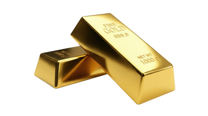 Shiny gold bars with fine gold 999.9 stamp