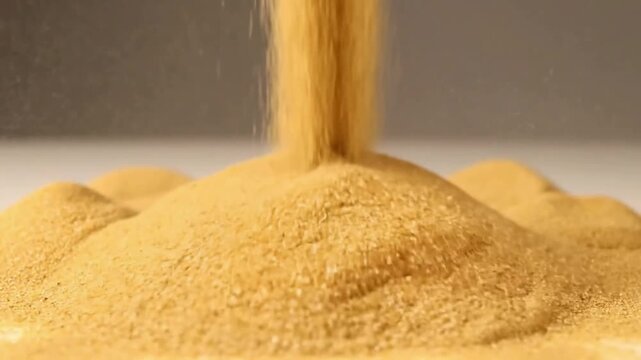 Sculptural Sand Formations Observe how the sand piles up and shifts, forming temporary, naturalistic structures.