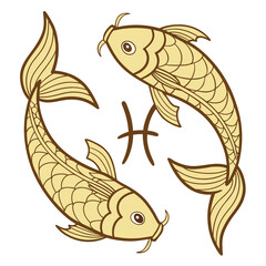 Golden fish zodiac symbol pisces astrology 1 © MST SABLRON
