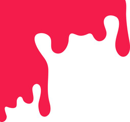 Obraz premium Red dripping paint vector graphic