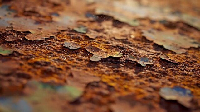 Weathered Metallic Surface Texture Low angle, emphasizing depth