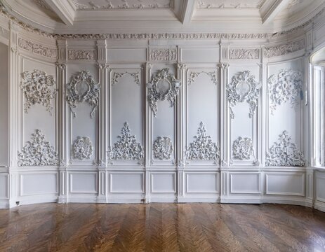 elegant white decorative molding with floral patterns in a historic building s interior design