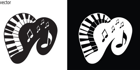 piano grand piano keyboard Silhouette Icon Vector Illustration, Music vector Music line act © Dream_Art