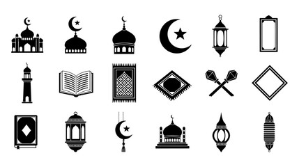 Collection of Various Traditional Muslim Symbols