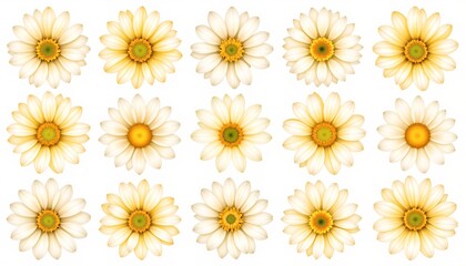 Watercolor Daisy Flower Sticker Sheet