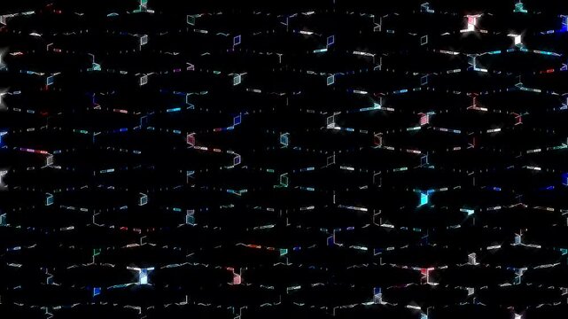 Glowing abstract hexagonal pattern with symmetrical composition on a dramatic black background.
