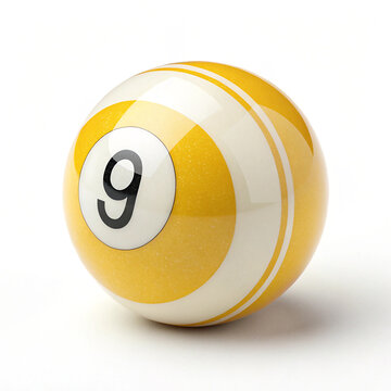 pool ball isolated on white	
