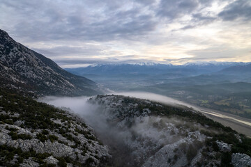 A panoramic view capturing the harmony of rural life, featuring the green agricultural fields of &Ccedil;altepe village alongside the K&ouml;pr&uuml;&ccedil;ay river and the historic St Paul Trail in Manavgat, T&uuml;rkiye