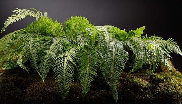 fern species known as platycerium bifurcatum