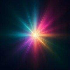 Obraz premium Radiant Multicolor Light Burst 