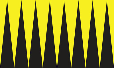 abstract black thin to thick line pattern design on yellow.