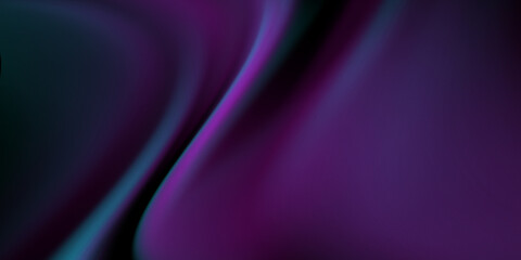 Neon waves and light reflections of color purple, violet, and touches of cyan or teal gradients on a dark black background.