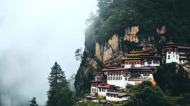 Paro Taktsang Monastery in Bhutan Landscape.