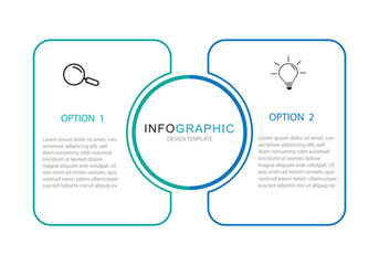vector infographic template design element whit 2 option or step vector illustration 