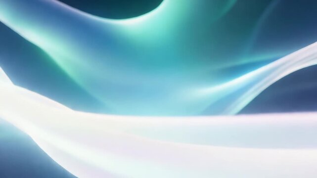 Soft Turquoise Light Flow Background with Gentle Motion for Meditation and Relaxation Therapy