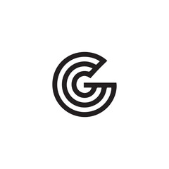 A creative vector logo design with "G" letter.	