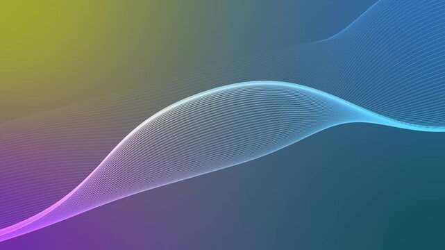 Background gradient shape line wave animation, Flowing wave lines creating a smooth modern tech aesthetic