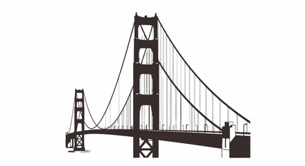 Obraz premium Golden Gate Bridge iconic San Francisco landmark in bold red
