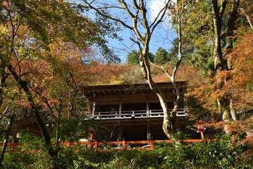 秋の貴船神社　本宮　龍船閣(京都市左京区)