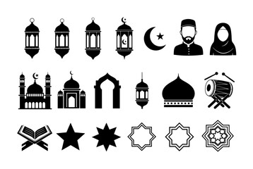 Islamic Icons for Ramadan Template