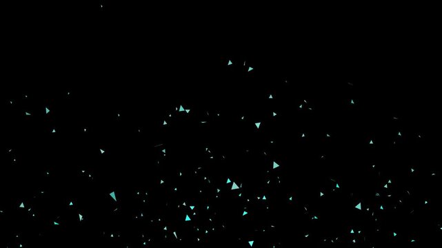 Explosion Confetti, Falling confetti on black screen background. 4K with Alpha channel 3D animation of exploding confetti video