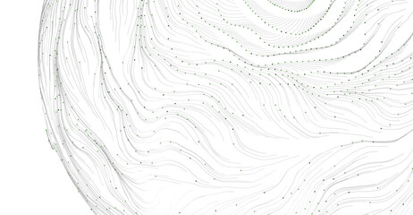 Abstract artwork with delicate lines and dots, creating a sense of flow and structure. Minimalist design, suitable for b © vegefox.com