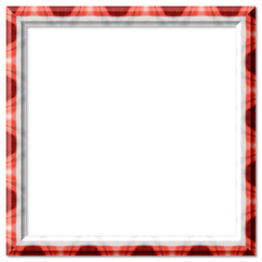 Obraz premium Red wavy border frame with transparent background