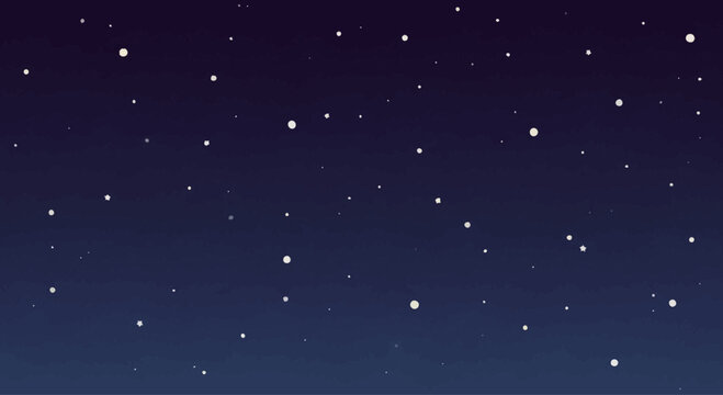 Twinkling Stars in a Dark Blue Night Sky.