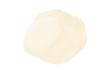 Cream Watercolor Paper Organic Shape Soft Rough Edge Natural Hand Painted Texture Copy Space on Transparent Background
