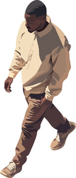 man walking isometric vector