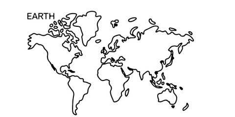 World map of line art.  © Juairia