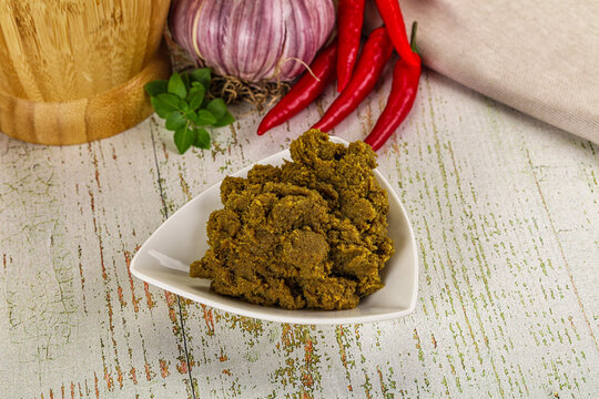 Yellow Thai spicy curry paste