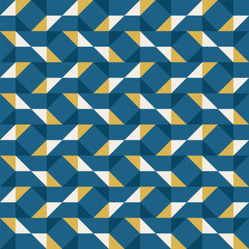 Geometric precision aesthetic, color block tessellation modern seamless vector patterns