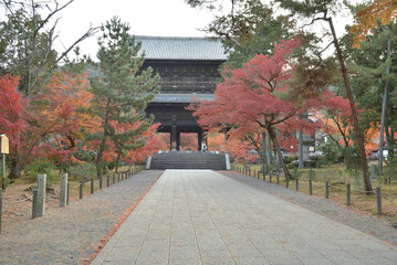 秋の南禅寺　三門(京都市左京区)
