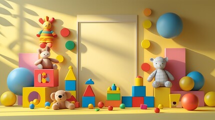 Obraz premium CHILDREN'S DAY BACKGROUND WITH COPY SPACE 