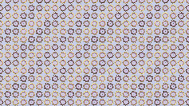 Video with an Islamic star khatam background decorated with unique geometric patterns and colorful colors, 4K resolution, suitable for illustrations, advertisements, food, beverages, and presentations