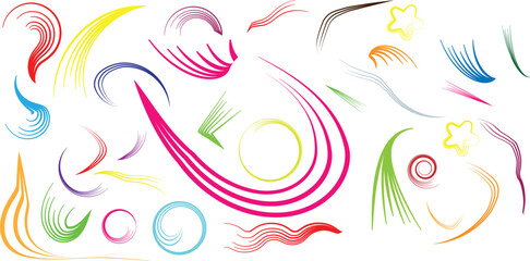 Obraz premium Vibrant abstract art with colorful swirling patterns and shapes