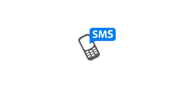Old Phone SMS Icon Animated