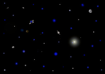 galaxy in a free space.