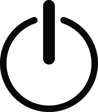 Power Button Icon &ndash; On Off Symbol Line Art Vector Illustration