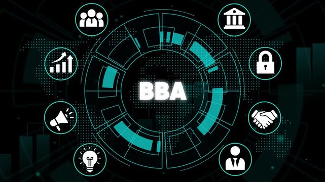 Business Administration B A Infographic Corporate Finance Management Symbols