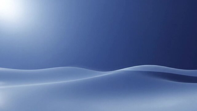Abstract blue silk waves background, flowing satin fabric texture with soft light, elegant liquid motion backdrop for luxury branding and corporate presentations