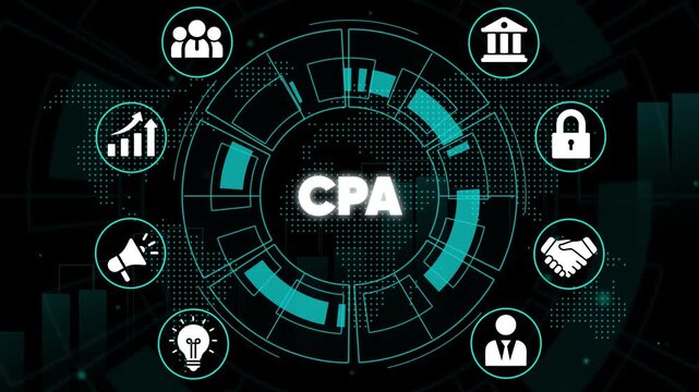 Certified Public Accountant C P A Concept with Infographic accounting finance business